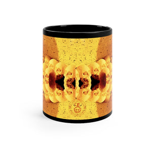 Skull Cluster Black mug 11oz - SkySkull Art