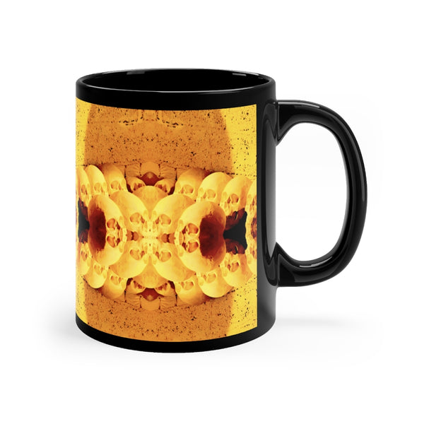 Skull Cluster Black mug 11oz - SkySkull Art