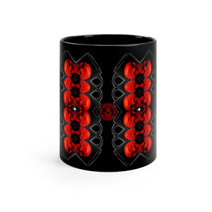 X Skulls Spine Black mug 11oz - SkySkull Art