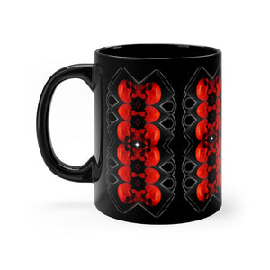 X Skulls Spine Black mug 11oz - SkySkull Art