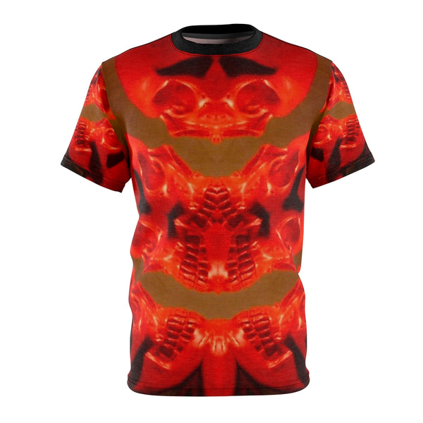 Laugh Skull Shield Unisex All Over Printed Cut & Sew Tee - SkySkull Art