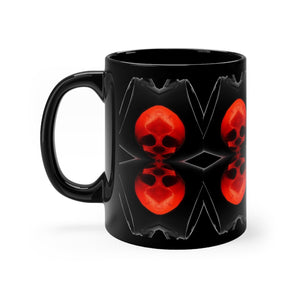 Up Down We Are Skulls Black mug 11oz - SkySkull Art