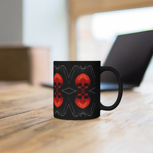 Up Down We Are Skulls Black mug 11oz - SkySkull Art