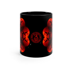 X Skulls Joined Act Black mug 11oz - SkySkull Art