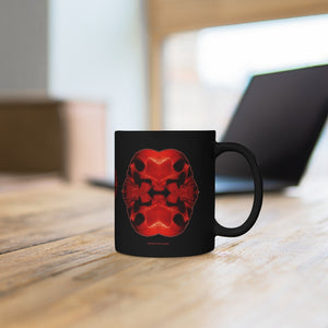 Quadruple Skull Cluster Black mug 11oz - SkySkull Art