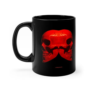 Left Right Skull 333 Black mug 11oz - SkySkull Art