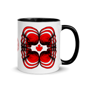 Skull World Canadian Flag Mug with Color 11oz - SkySkull Art