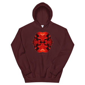 Quadruple Skull Cluster Unisex Hoodie Front Print + Back Logo - SkySkull Art