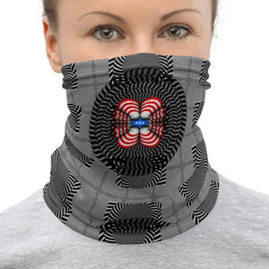 Hypnotic Skull USA Flag Neck Gaiter - SkySkull Art