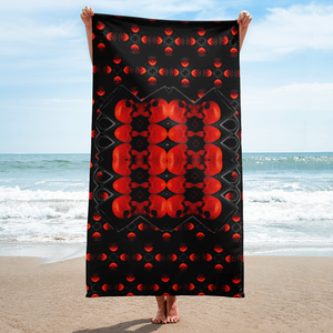 Multiply X Skulls, Simple Dark Summer Fun  Beach Towel - SkySkull Art