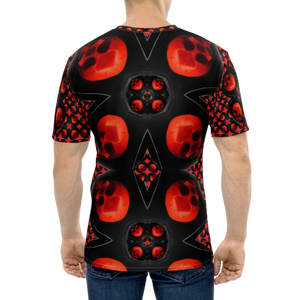 Ultimate Skull Shield Red Black AOP T-shirt - SkySkull Art