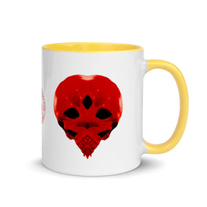 Heart Skull 737 Mug with Color 11oz - SkySkull Art