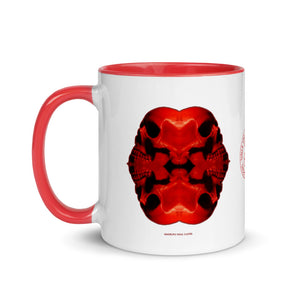 Quadruple Skull Cluster Mug with Color 11oz - SkySkull Art