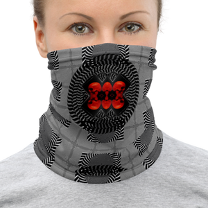 Hypnotic X Skull Bells Neck Gaiter - SkySkull Art