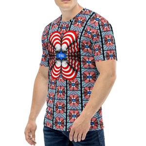 Skull World USA Flag Ultimate One  AOP T-shirt - SkySkull Art