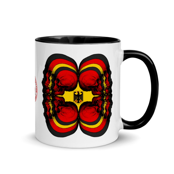 Skull World German Flag Mug with Color 11oz - SkySkull Art