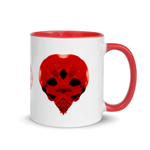 Heart Skull 737 Mug with Color 11oz - SkySkull Art