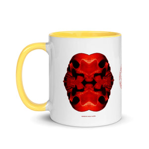 Quadruple Skull Cluster Mug with Color 11oz - SkySkull Art