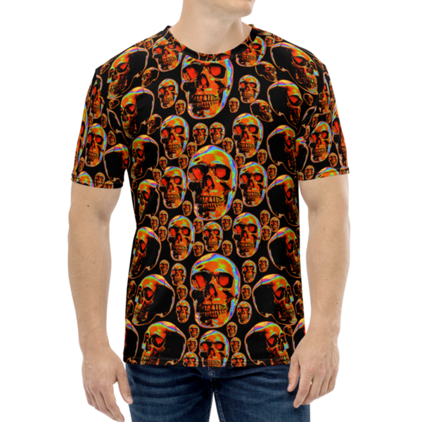 It's Almost Alive Skull Wall 333 AOP T-shirt - SkySkull Art