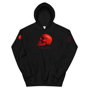 Rosso Corsa Edition Printed on Front. Back and Both Sleeves, Unisex Hoodie - SkySkull Art