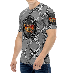 Owl Eyes See Skull  Extra Hypnotic Style  AOP T-shirt - SkySkull Art