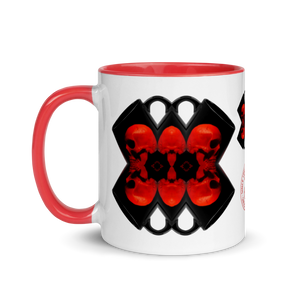 X Skull Bells Mug with Color 11oz - SkySkull Art