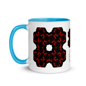 X Skull Flower Mug with Color 11oz - SkySkull Art