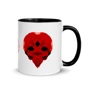 Heart Skull 737 Mug with Color 11oz - SkySkull Art