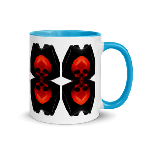 Up Down We Are Skulls Mug with Color 11oz - SkySkull Art