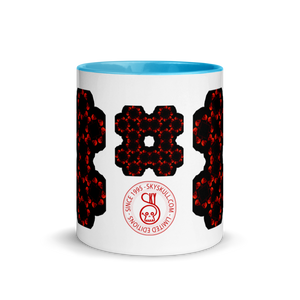 X Skull Flower Mug with Color 11oz - SkySkull Art