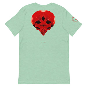 Heart Skull 737 Printed on Front, Back + Right Sleeve ,Unisex - SkySkull Art