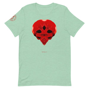 Heart Skull 737 Printed on Front, Back + Right Sleeve ,Unisex - SkySkull Art