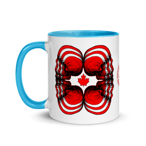 Skull World Canadian Flag Mug with Color 11oz - SkySkull Art