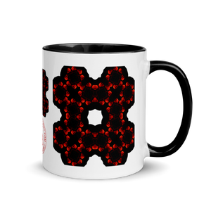 X Skull Flower Mug with Color 11oz - SkySkull Art