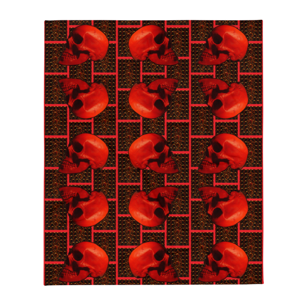 696 Red Brick Throw Blanket - SkySkull Art