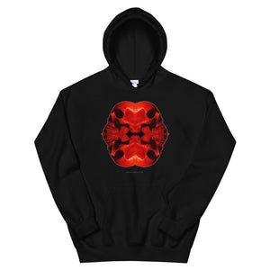 Quadruple Skull Cluster Unisex Hoodie Front Print + Back Logo - SkySkull Art