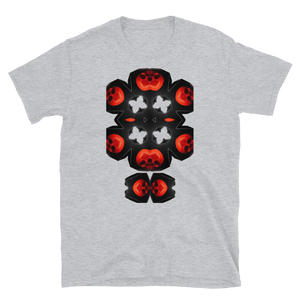 X Skull Cluster  Unisex T-Shirt Printed on Front + Logo on Back - SkySkull Art