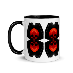 Up Down We Are Skulls Mug with Color 11oz - SkySkull Art