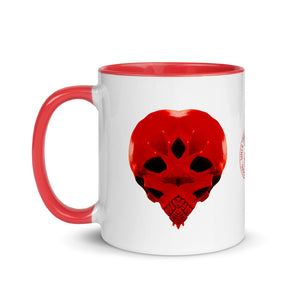 Heart Skull 737 Mug with Color 11oz - SkySkull Art