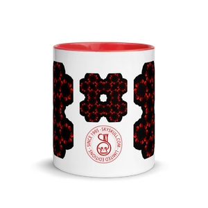 X Skull Flower Mug with Color 11oz - SkySkull Art