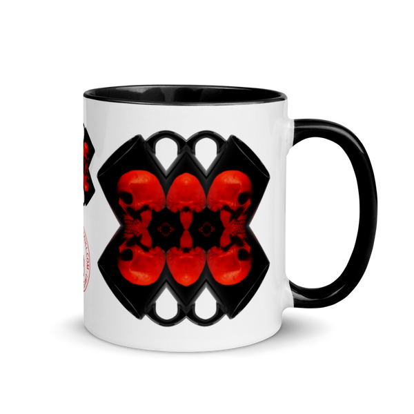 X Skull Bells Mug with Color 11oz - SkySkull Art