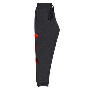 Rosso Corsa Edition Printed on both legs.,Unisex Joggers - SkySkull Art