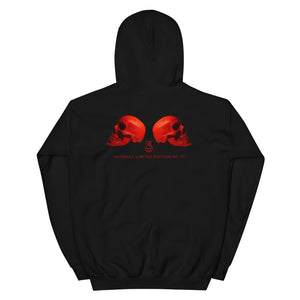 Rosso Corsa Edition Printed on Front. Back and Both Sleeves, Unisex Hoodie - SkySkull Art