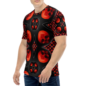 Ultimate Skull Shield Red Black AOP T-shirt - SkySkull Art