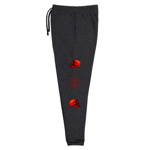 Rosso Corsa Edition Printed on both legs.,Unisex Joggers - SkySkull Art