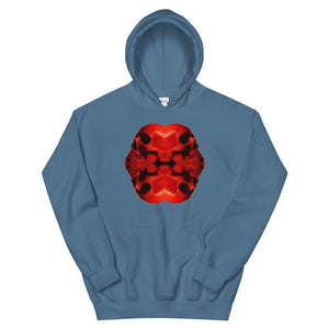 Quadruple Skull Cluster Unisex Hoodie Front Print + Back Logo - SkySkull Art