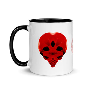 Heart Skull 737 Mug with Color 11oz - SkySkull Art