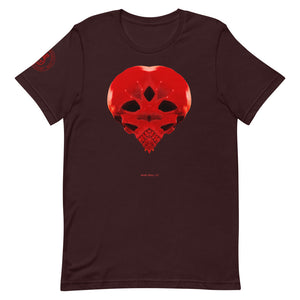 Heart Skull 737 Printed on Front, Back + Right Sleeve ,Unisex - SkySkull Art