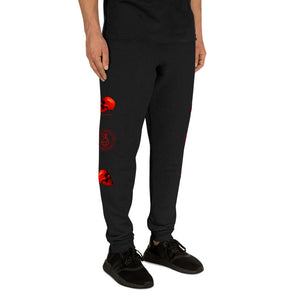 Rosso Corsa Edition Printed on both legs.,Unisex Joggers - SkySkull Art