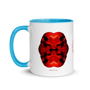 Quadruple Skull Cluster Mug with Color 11oz - SkySkull Art